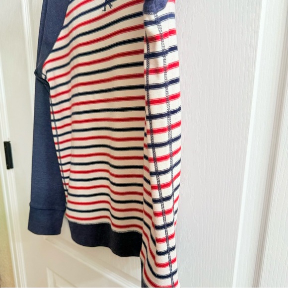 Eddie Bauer Navy and Red Striped Long Sleeve Tee - Picture 4 of 6